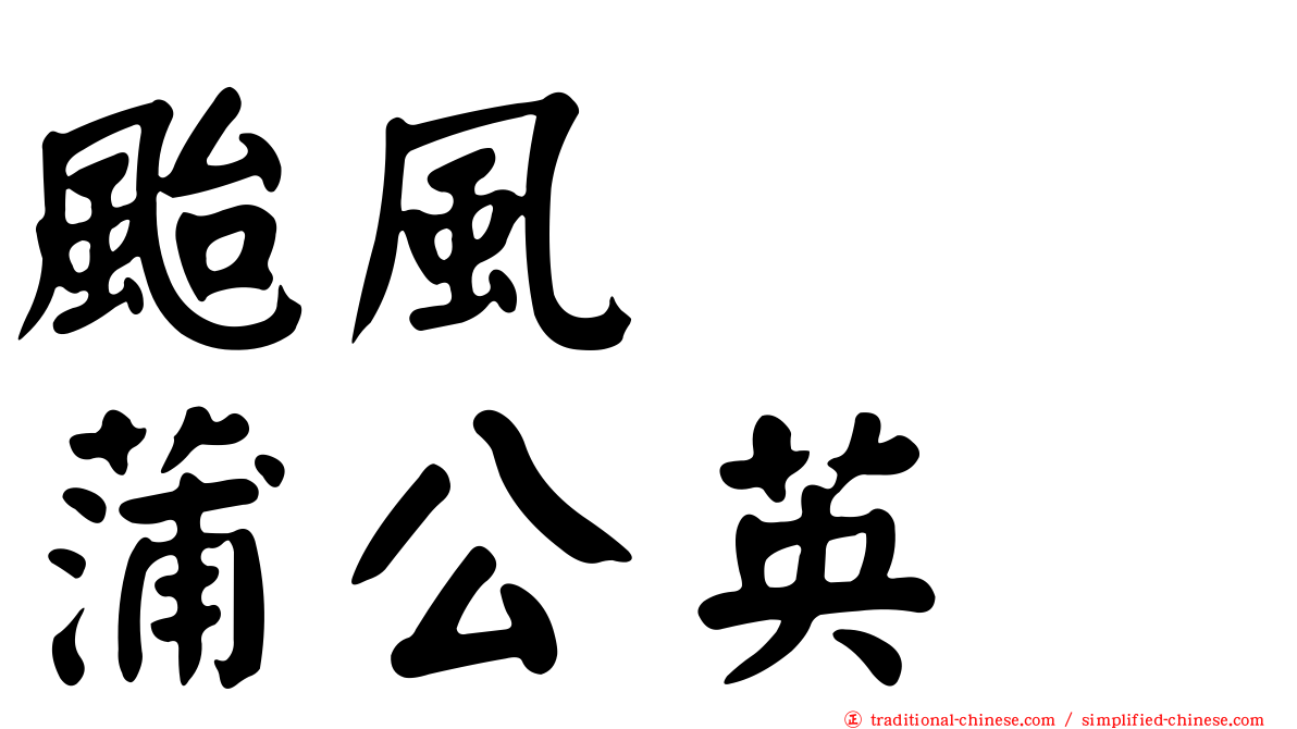 颱風　　蒲公英